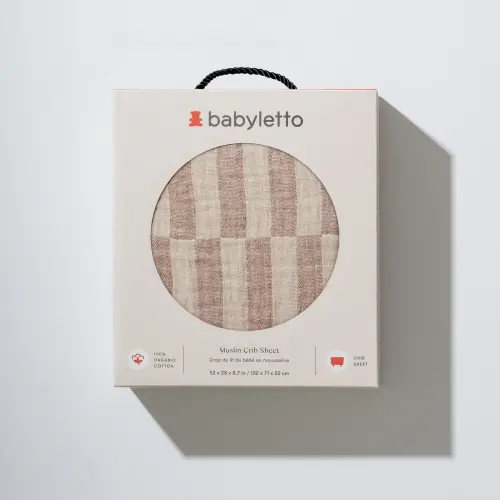 Crib Sheet in GOTS Certified Organic Muslin Cotton