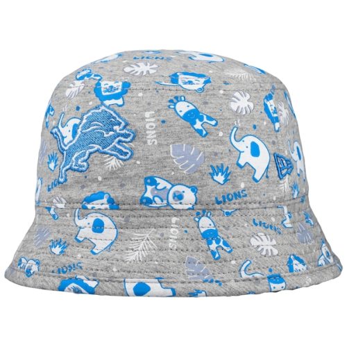 Infant New Era Gray Detroit Lions Animal Bucket Hat