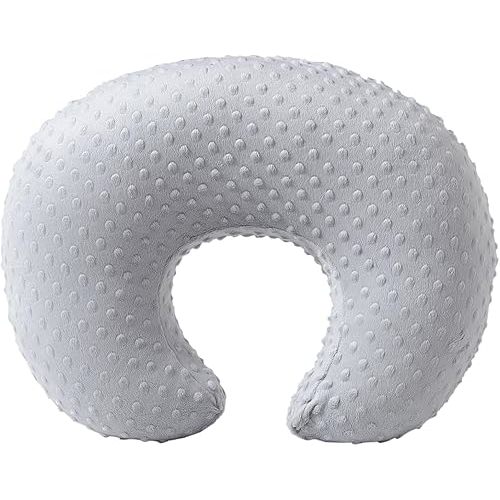 Nursing Pillow for Breastfeeding and Bottle Feeding More Support for Mom and Baby,Soft Newborn Nursing Baby Pillow， Machine Washable (Grey)