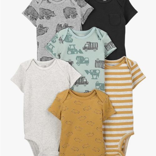 Simple Joys by Carter's Baby-Boys 6-Pack Short-Sleeve Bodysuit
