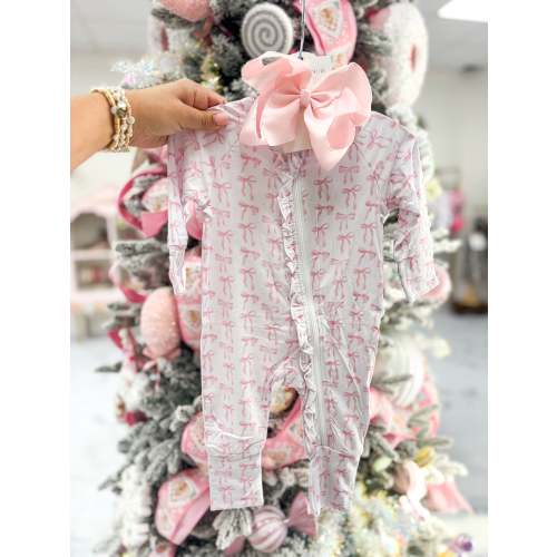 Pink Bow Bamboo Sleeper