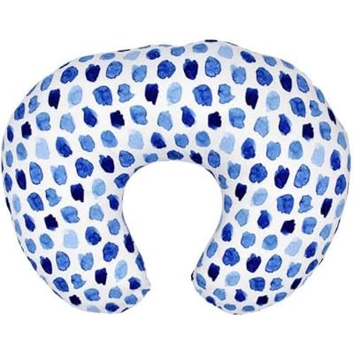 Infant Feeding Pillowcase Elastic U-Shaped Breast-Feeding Pillowcase Multifunctional Infant Learning Pillow Removable Pillowcase (Blue Dot)
