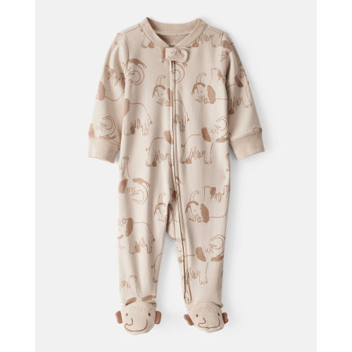 Baby Boy Mammoth Print 100% Cotton Long-Sleeve Snug Fit Sleep & Play Pajamas - Beige - Carter's | Carter's