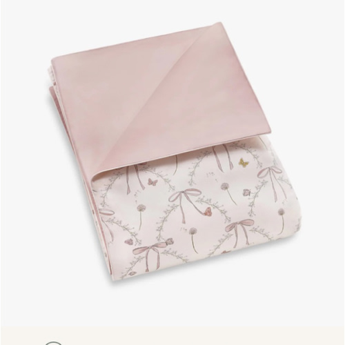 Bows & Butterfly Kisses Baby Duvet- Pink