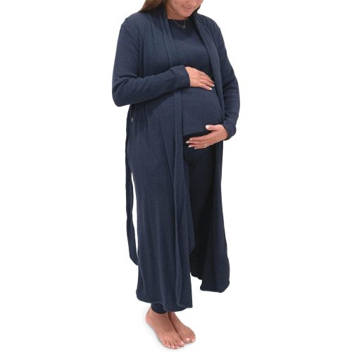 monica + andy Women's Robe, 100% Organic Women's Clothing for Labor & Delivery, Maternity Clothes, Postpartum Nightgown