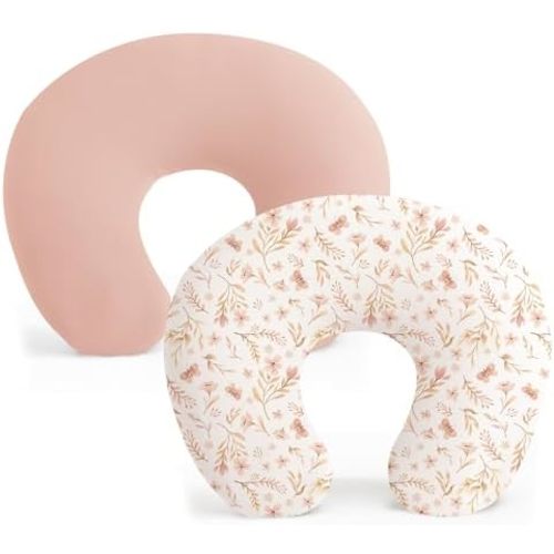 Konssy 2 Pack Nursing Pillow Covers, Soft Stretchy Cover for Breastfeeding