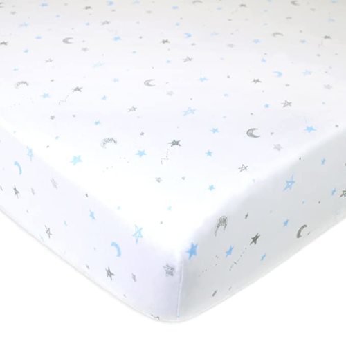 American Baby Company 100% Natural Cotton Fitted Crib Sheet 52" x 28" - Soft, Breathable, Hypoallergenic & Gentle Toddler Bed Sheet, Bear, Neutral for Boys & Girls