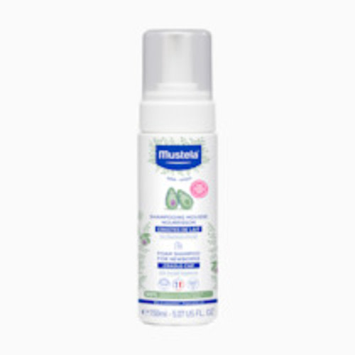 Mustela Cradle Cap Foam Shampoo for Newborn - Baby Shampoo with Naturally derived Avocado Polyphenols - Tear-Free & Fragrance-Free - 5.07 fl. oz