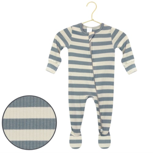 Lincoln Ribbed Zipper Footies
