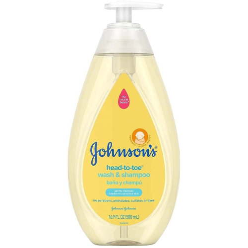 Johnsons Baby Head-To-Toe Wash & Shampoo 16.9 Ounce Pump 500ml 3 Pack
