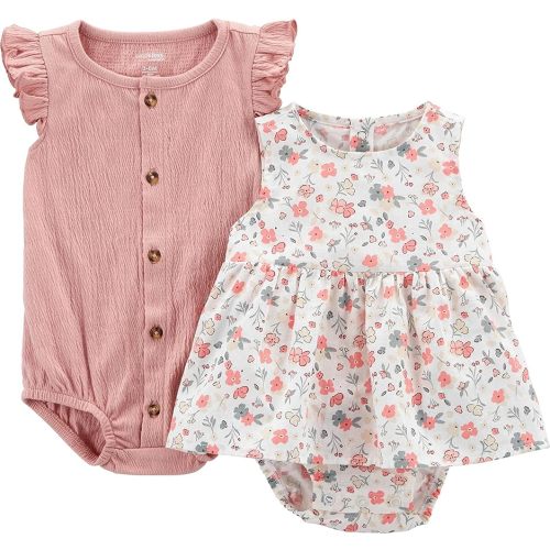 Simple Joys by Carter's Baby Girls' 2-pack Sleeveless Rompers