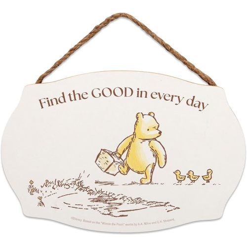 Disney Winnie the Pooh Find the Good Hanging Wood Wall Decor