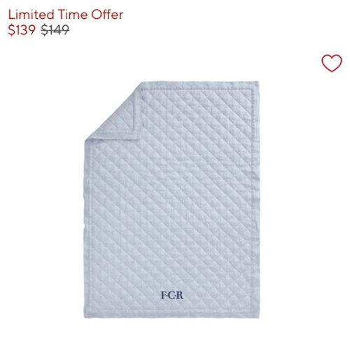 European Linen Baby Quilt | Pottery Barn Kids
