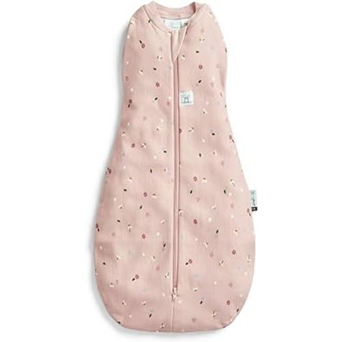 ergoPouch Cocoon Swaddle Sack 0.2 TOG - Baby Sleep Sack, Gentle Snug Fit Helps Calm Startle Reflex, Ideal for Arms In/Out Sleeping, Soft Breathable Fabric for Better Sleep (0-3 Months, Daisies)