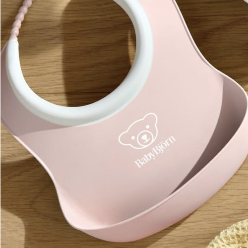 BabyBjörn Feeding Bib Set, 2-pack POWDER PINK color
