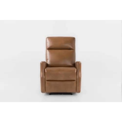 Sanders Saddle Brown Faux Leather 29" Power Recliner