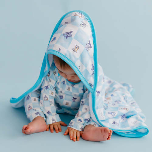 Premium Baby Knit Hooded Towel - Monsters, Inc. Medley