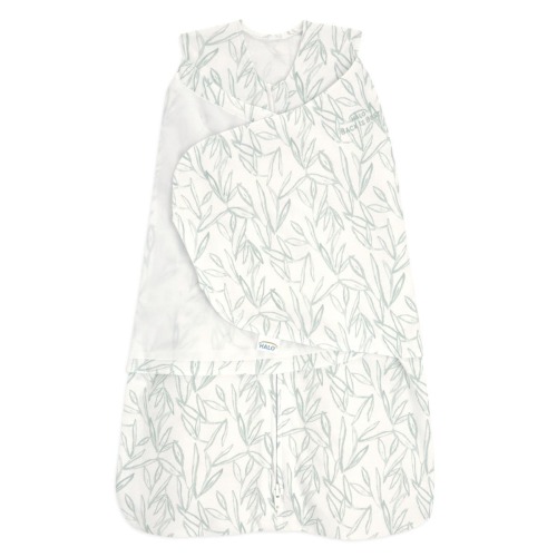 100% Cotton Baby Swaddle Green Leaves | HALO US