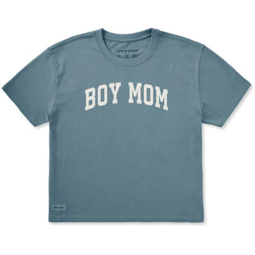 Women's Boy Mom Arch Short Sleeve Crusher Boxy Tee