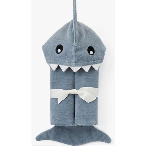 Slate Baby Shark Hooded Bath Wrap