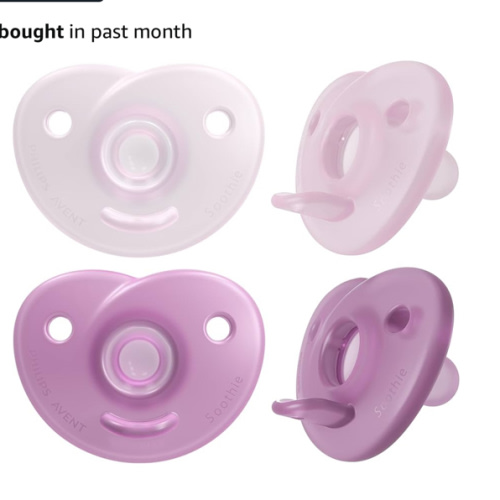 Philips Avent Soothie Heart Pacifier, Pink/Light Pink, 0-3 Months, 4 Pack, SCF099/42