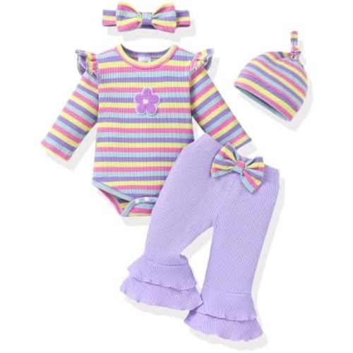Renotemy Infant Baby Girl Clothes Newborn Outfit Essentials Preemie-12Month