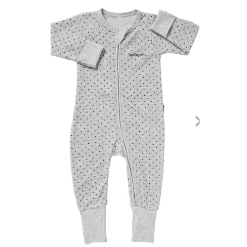 BONDS Poodlette Zip Wondersuit | BZJSM | New Grey Marle & Absolute Steel Spot