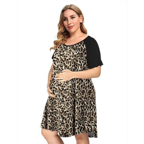 MONNURO Women's Plus Size Labor and Delivery Gown Nursing Nightgown Maternity Sleepwear Dress for Breastfeeding