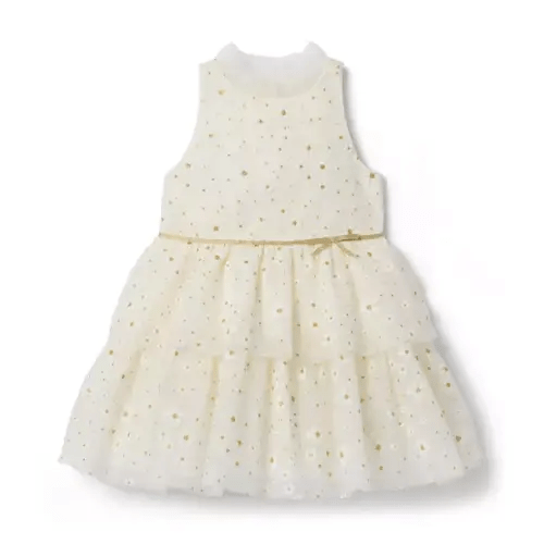 Girl Cream And Sugar Floral The Shimmer Floral Dress by Janie and Jack