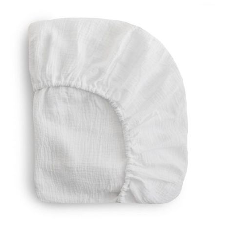 Mini Muslin Crib Sheet White One Size