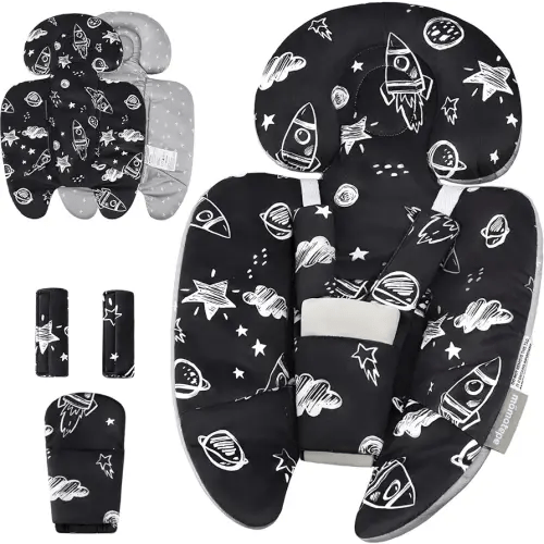 Infant Insert Compatible with 4moms Mamaroo & Graco Swing and Infant Car Seat, Stroller, Other Baby Swing, Rocker, Bouncer, Bassinet Newborn Insert Head & Body Support Cushion, Reversible Design