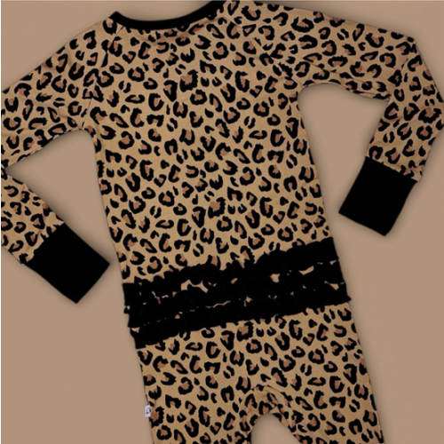 LEOPARD DREAM RUFFLE ROMPER