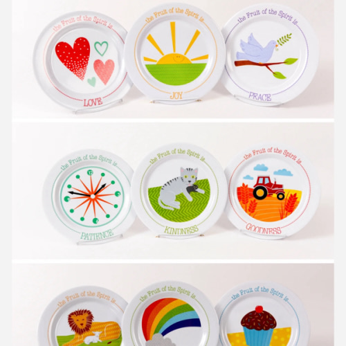 The Fruit Basket - Nine Fruit of the Spirit Plates – Fruit-Full Kids