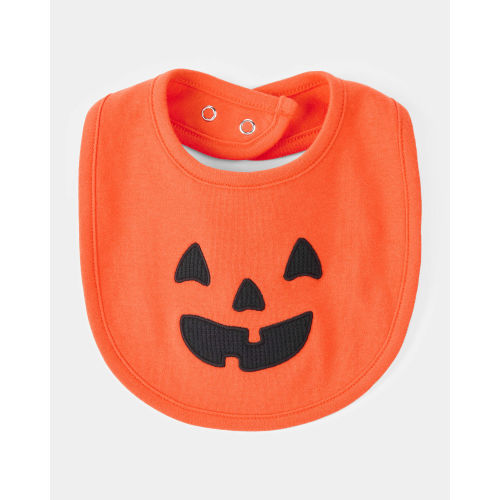 Baby Halloween Jack-O-Lantern Pumpkin Bib - Orange - Carter's | Carter's