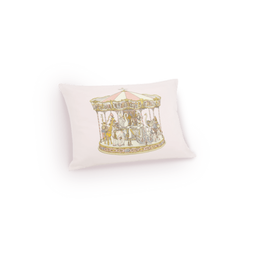 Velour Cushion - Carousel Pink
