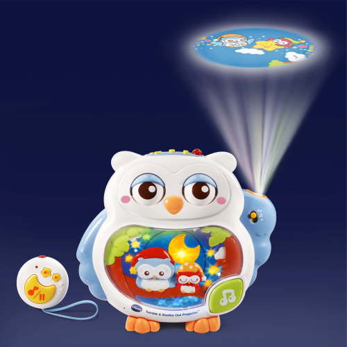 VTech Twinkle and Soothe Owl Projector, Musical Crib Toy for Baby