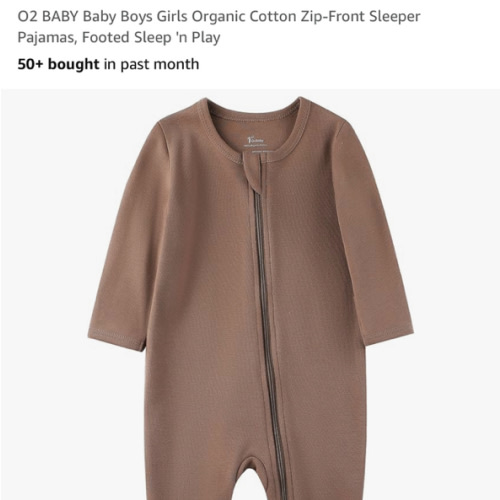 O2 BABY Baby Boys Girls Organic Cotton Zip-Front Sleeper Pajamas, Footed Sleep 'n Play