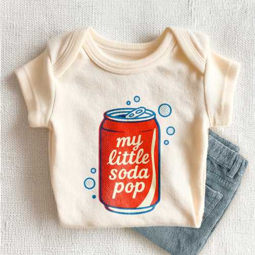 My Little Soda Pop Baby Onesie - Cute Retro Soda Can Bodysuit