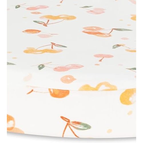 Under The Nile Bassinet Sheet - Cherry Picking - Organic Cotton