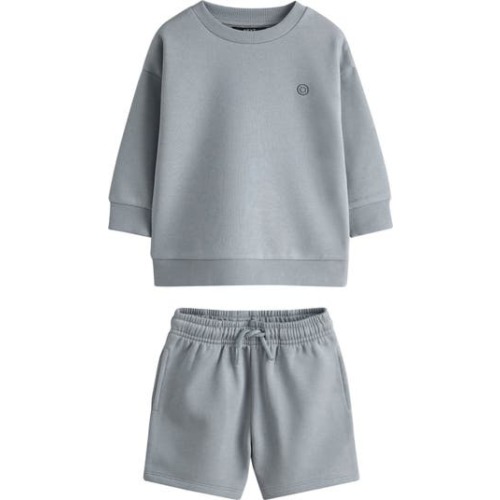 Kids' Sweatshirt & Shorts Heavyweight Jersey Set, 3-4Y