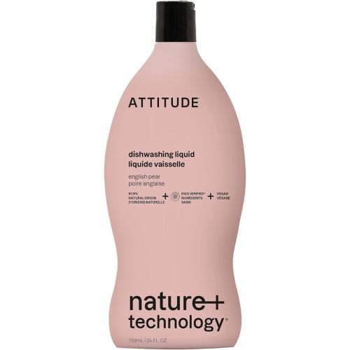 ATTITUDE Dish Soap, EWG Verified, English Pear, 24 fl oz