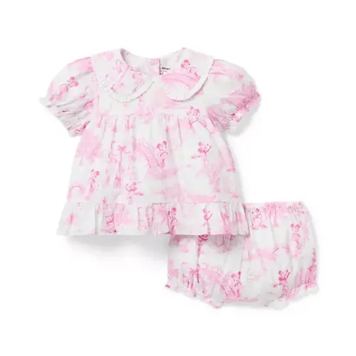 Baby Pirouette Pink Toile Baby Disney Minnie Mouse Ballet Toile Matching Set by Janie and Jack