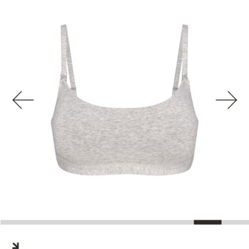 COTTON JERSEY MATERNITY NURSING SCOOP BRALETTE | LIGHT HEATHER GREY | SKIMS