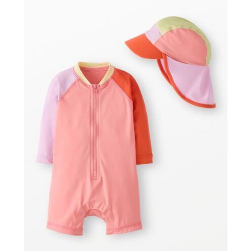 Baby Colorblock Rashguard & Swim Hat Set