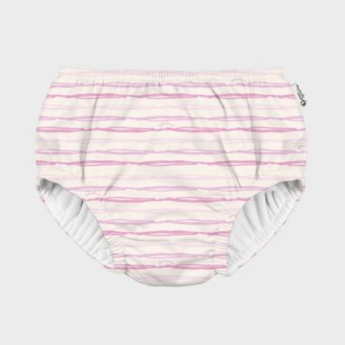 Green Sprouts Baby Eco Pull-up Reusable Swim Diaper Squiggles - Cream/Pink 6M