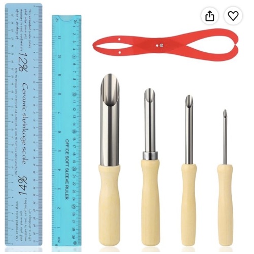 Conderyang 7Pcs Pottery Measuring Tools Set Clay Carving Tools