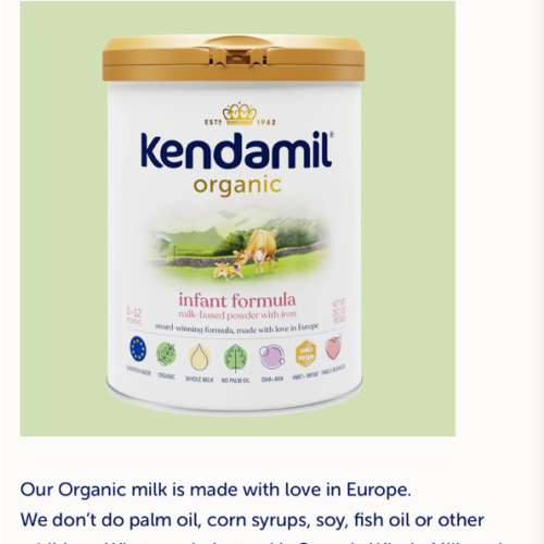 Organic Infant Formula 28.2oz (0-12 months)