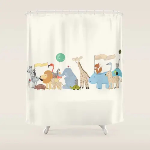 little safari parade Shower Curtain – Society6