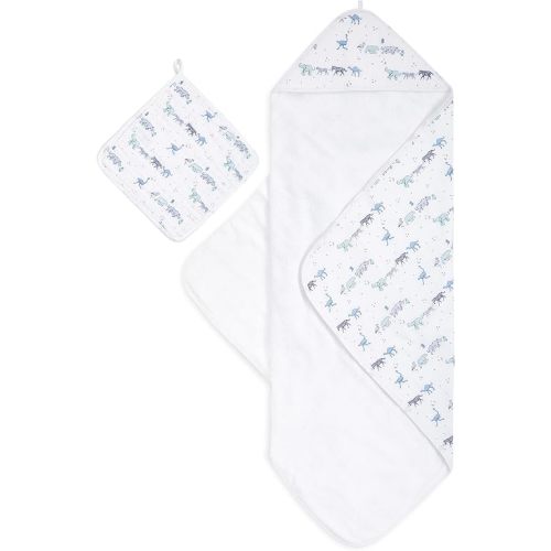aden + anais Muslin Backed Hooded Towel Set, Rising Star