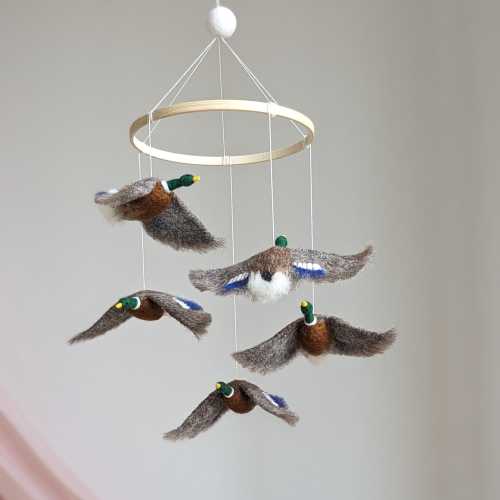 Mallard ducks mobile, Hunting baby mobile, Hunting nursery, Birds crib mobile, Ducks baby mobile, Hunting baby shower, Ducks baby shower